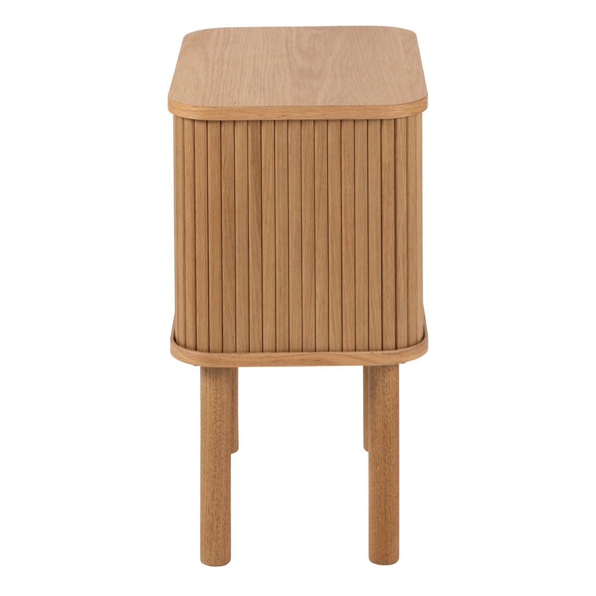 Wooden Bedside Cabinet With Sliding Door Square - Langley