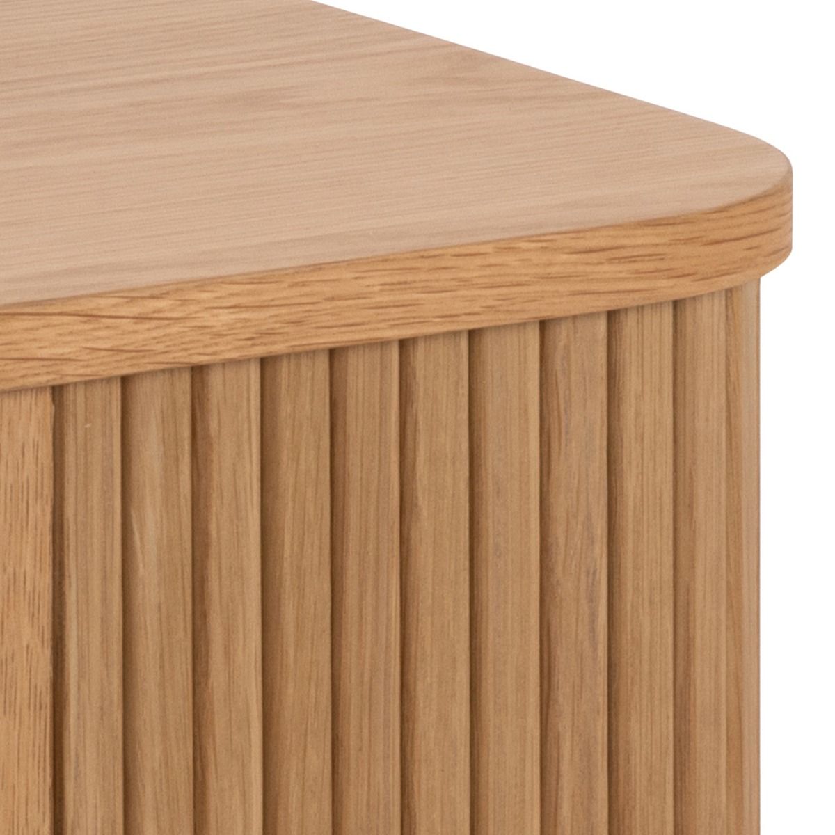 Wooden Bedside Cabinet With Sliding Door Square - Langley