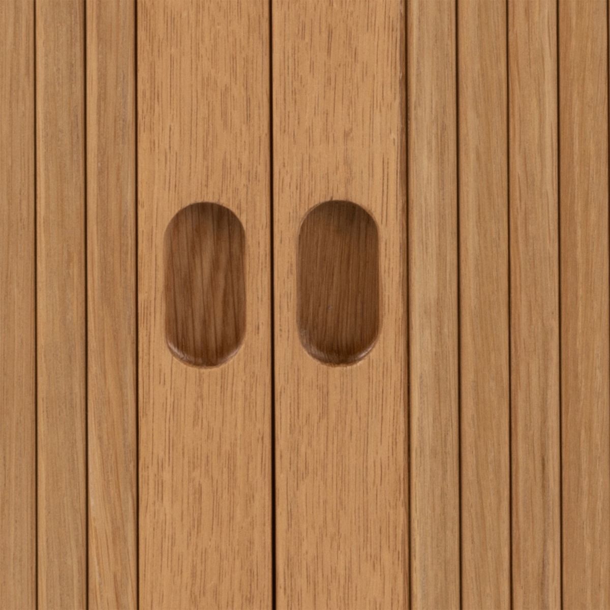 Wooden Bedside Cabinet With Sliding Door Square - Langley