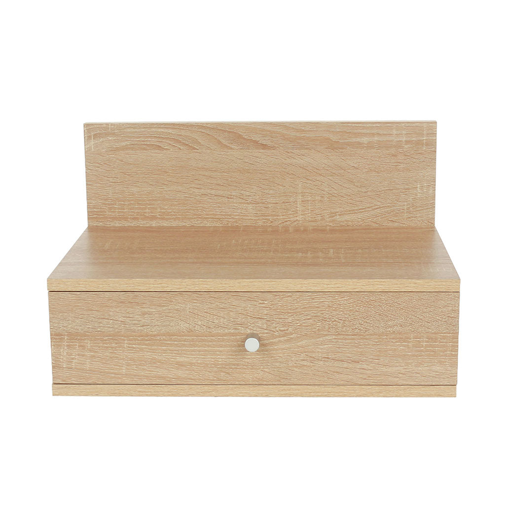 Wooden Bedside Cabinet Wall Hung With 1 Drawer in Set Of 2 - Kelly
