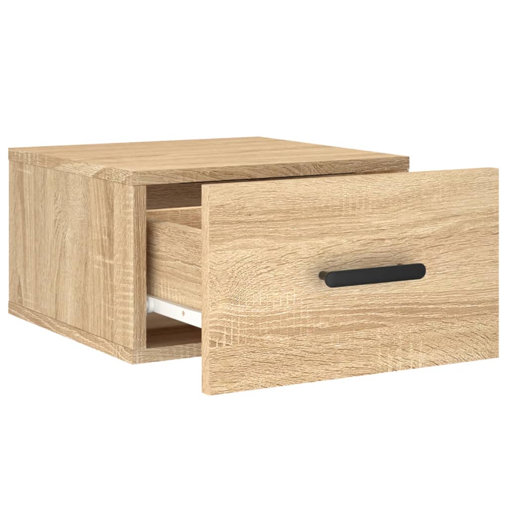 Wooden Bedside Cabinet Wall Mouted - Vantage Home