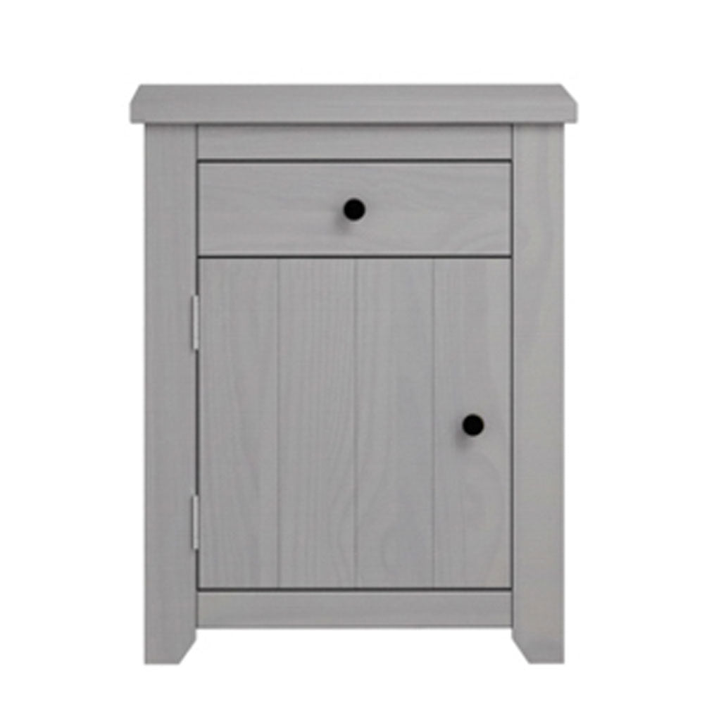 Wooden Bedside Cabinet With 1 Door And 1 Drawer - Havana