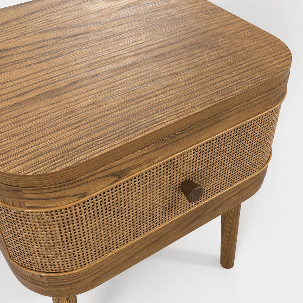 Wooden Bedside Cabinet With 1 Drawer - Callie