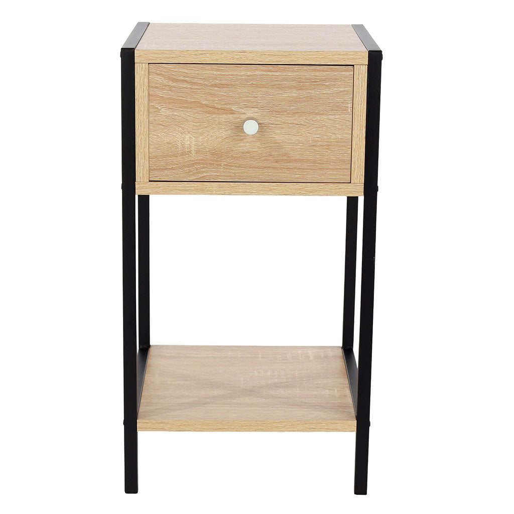 Wooden Bedside Cabinet With 1 Drawer - Kelly