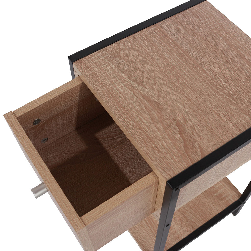 Wooden Bedside Cabinet With 1 Drawer - Kelly