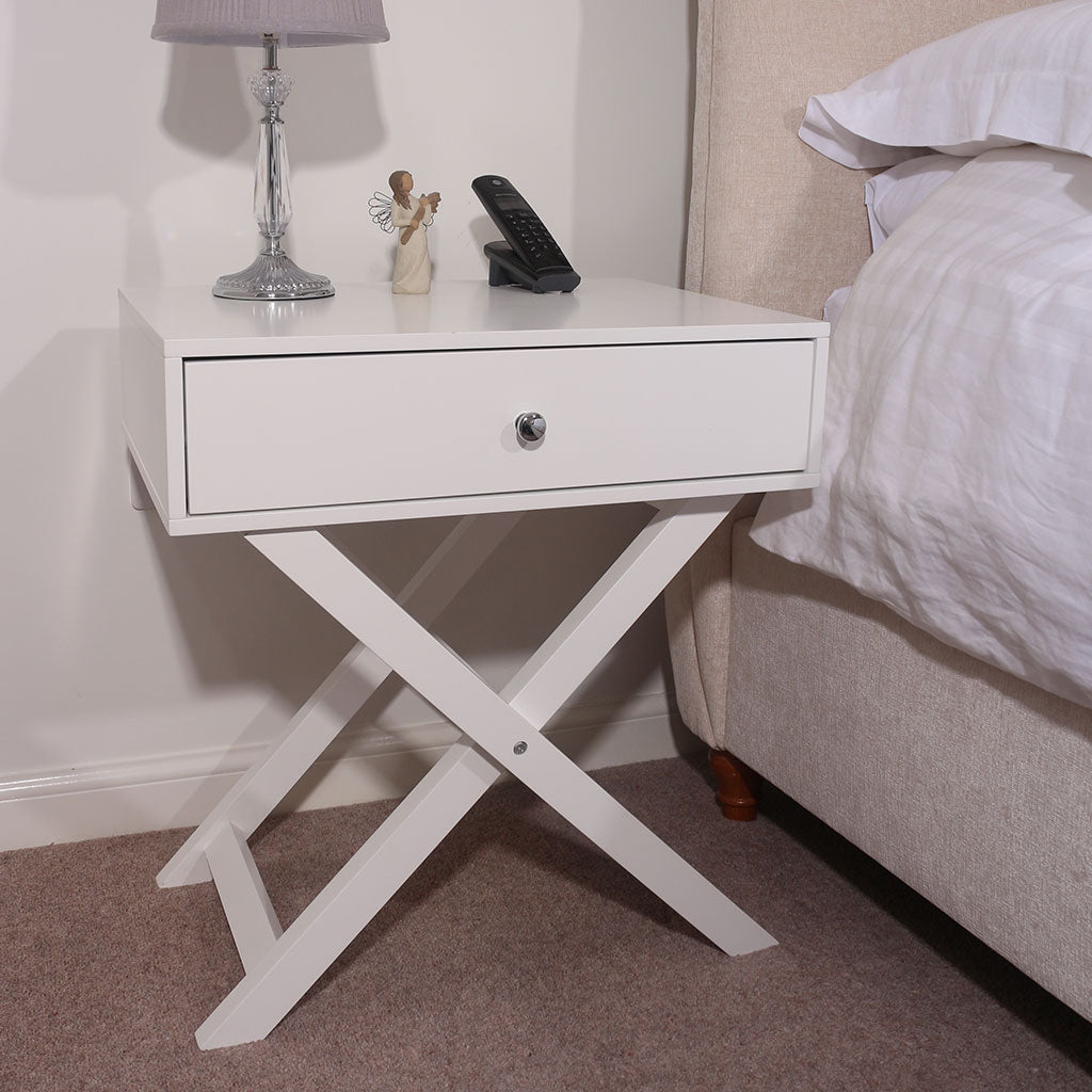 Wooden Bedside Cabinet With 1 Drawer - Options