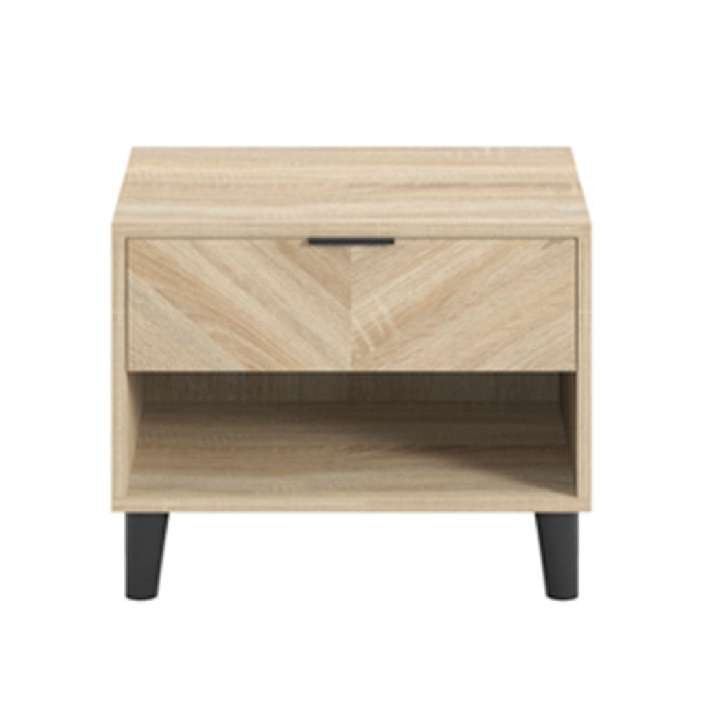 Wooden Bedside Cabinet With 1 Drawer - Stockholm
