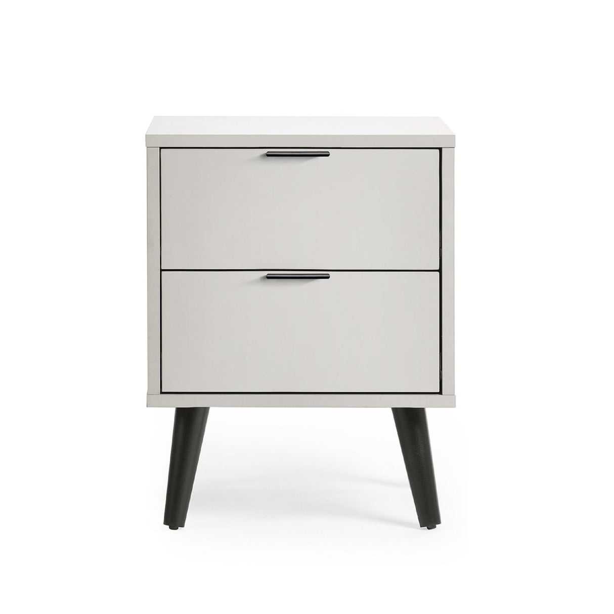 Wooden Bedside Cabinet With 2 Drawers - Alba