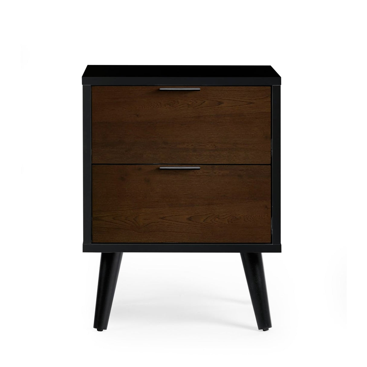 Wooden Bedside Cabinet With 2 Drawers - Alba