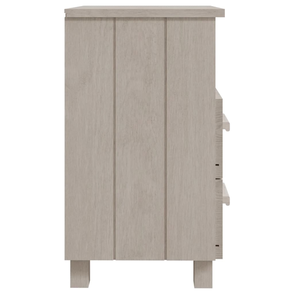 Wooden Bedside Cabinet With 2 Drawers And 1 Shelf - Hamar