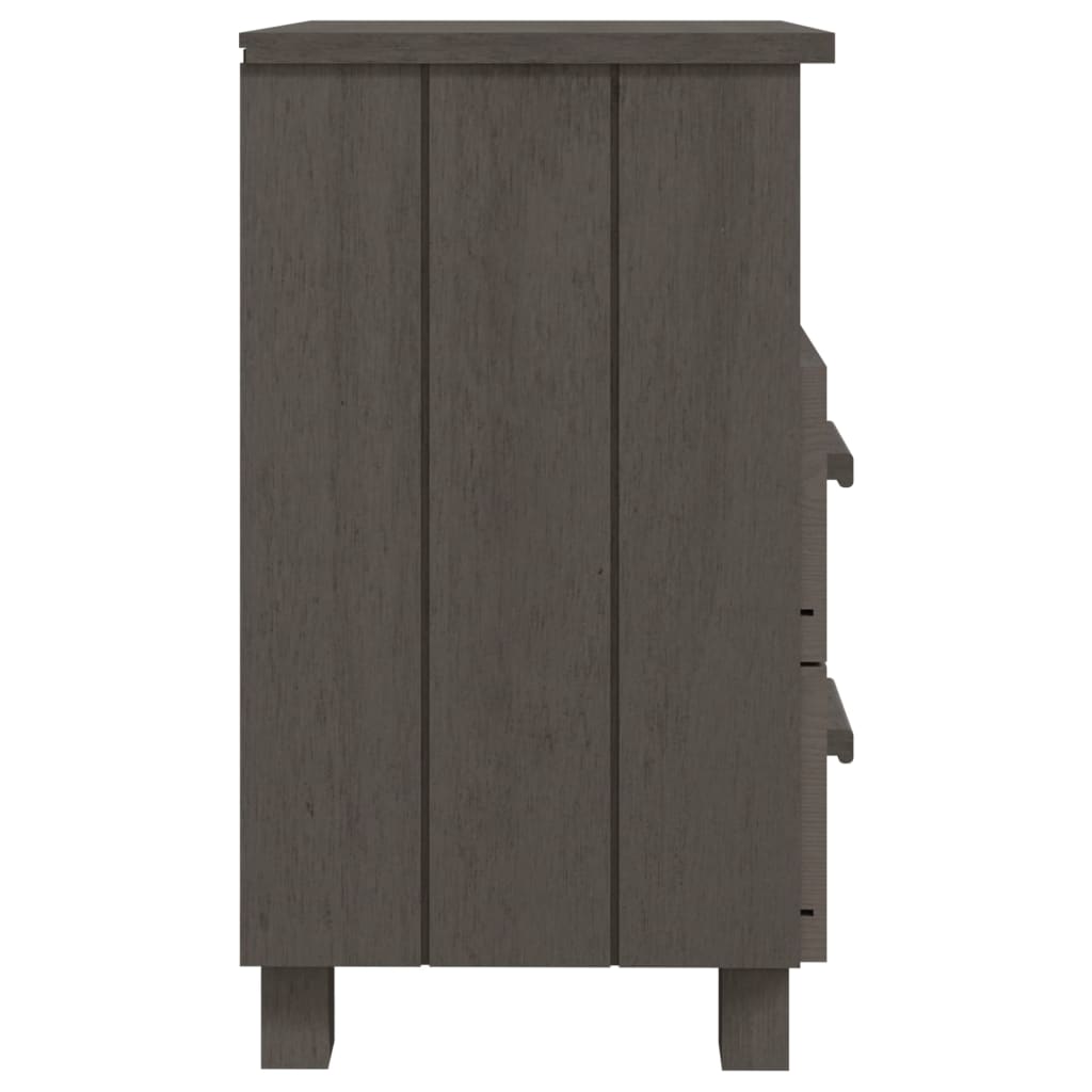 Wooden Bedside Cabinet With 2 Drawers And 1 Shelf - Hamar