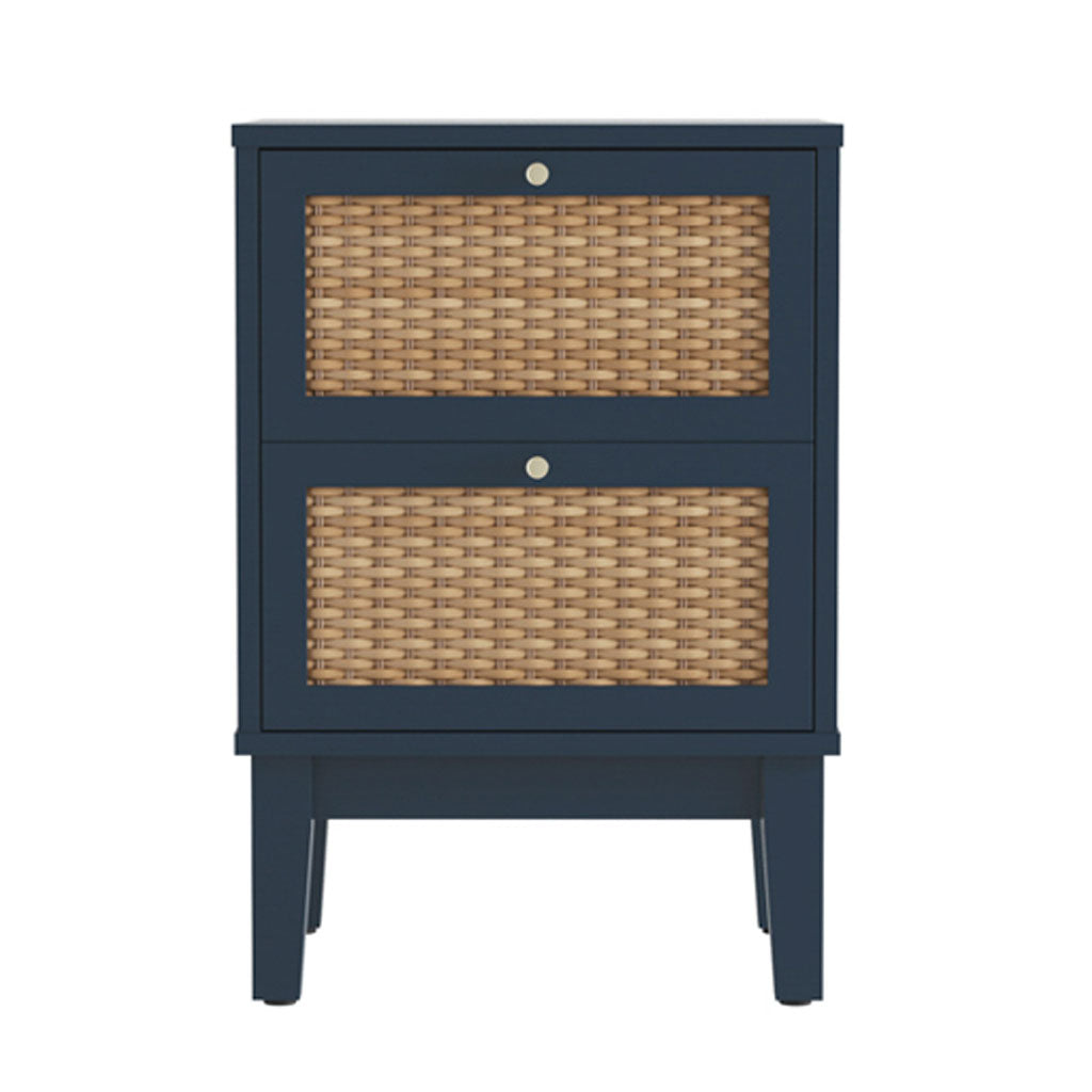 Wooden Bedside Cabinet With 2 Drawers - Bordeaux