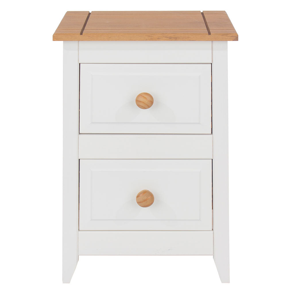 Wooden Bedside Cabinet With 2 Drawers - Capri