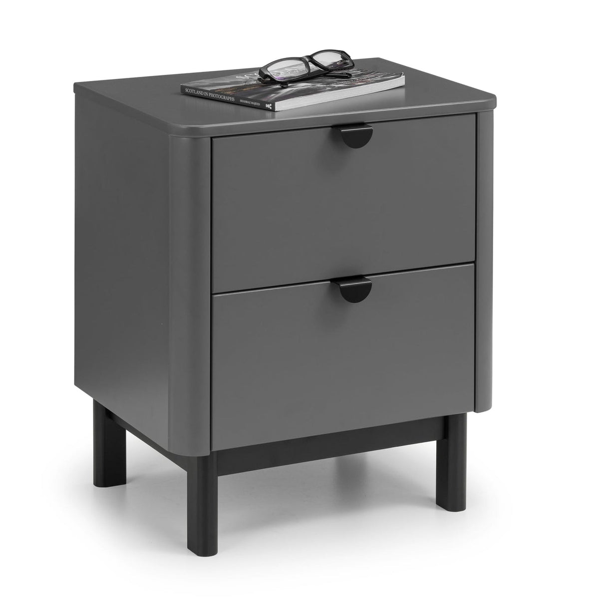Wooden Bedside Cabinet With 2 Drawers - Chloe