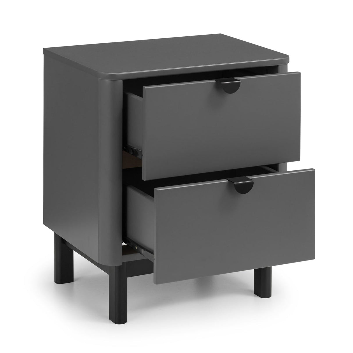 Wooden Bedside Cabinet With 2 Drawers - Chloe