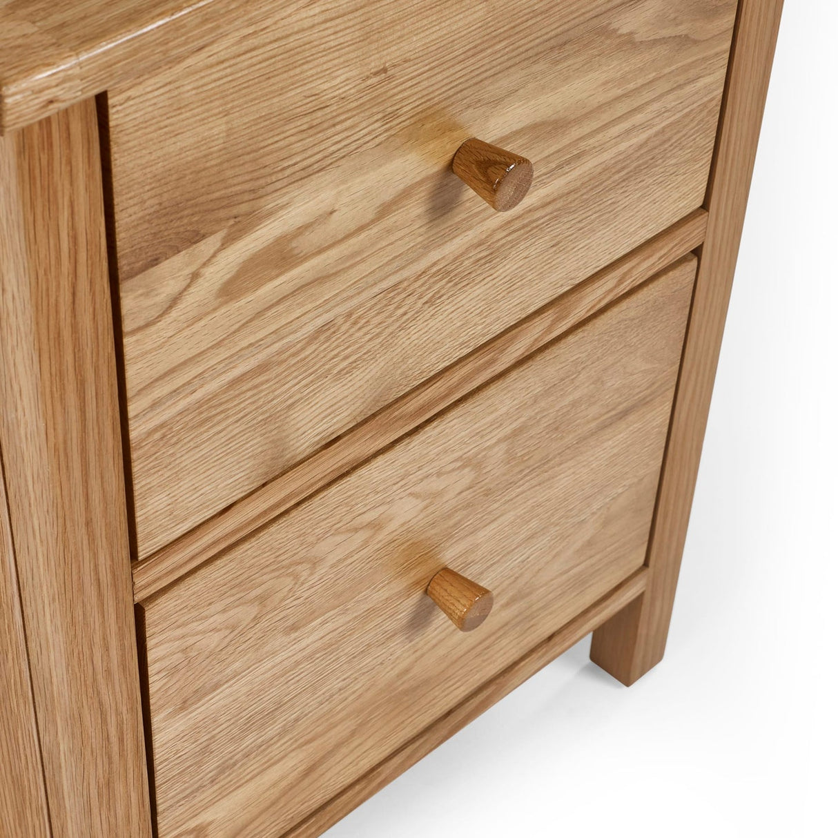 Wooden Bedside Cabinet With 2 Drawers - Coxmoor