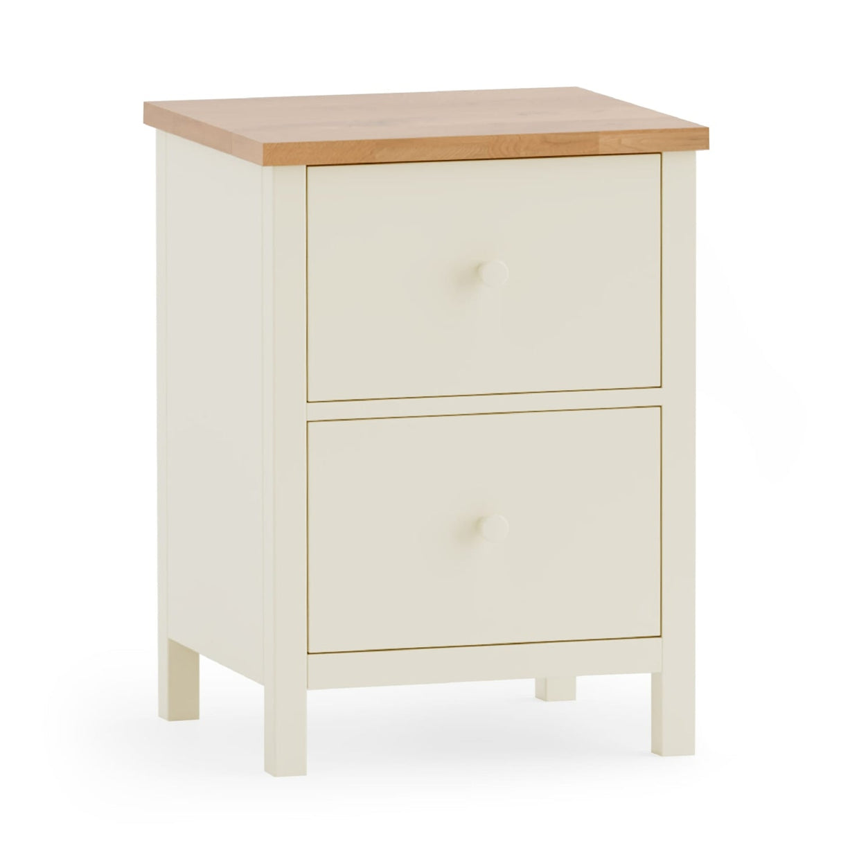 Wooden Bedside Cabinet With 2 Drawers - Coxmoor