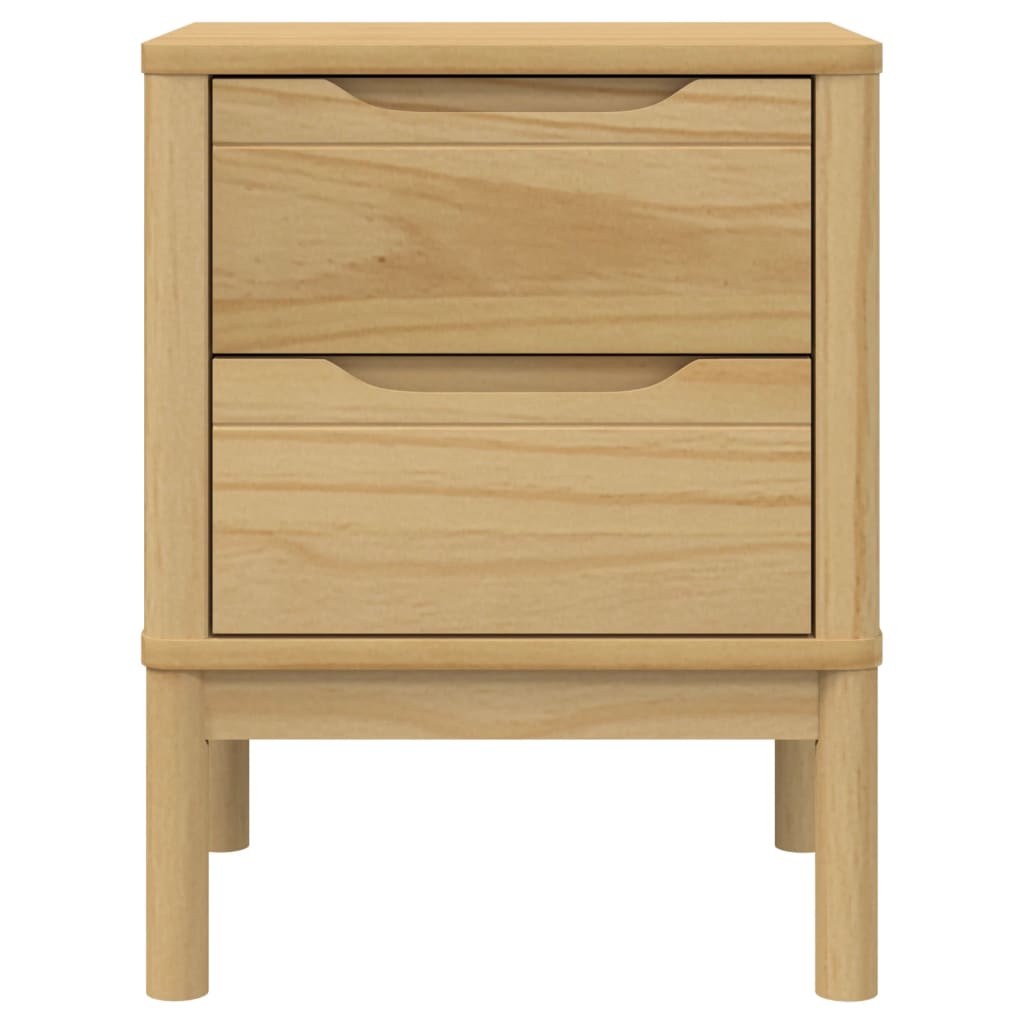 Wooden Bedside Cabinet With 2 Drawers - Floro
