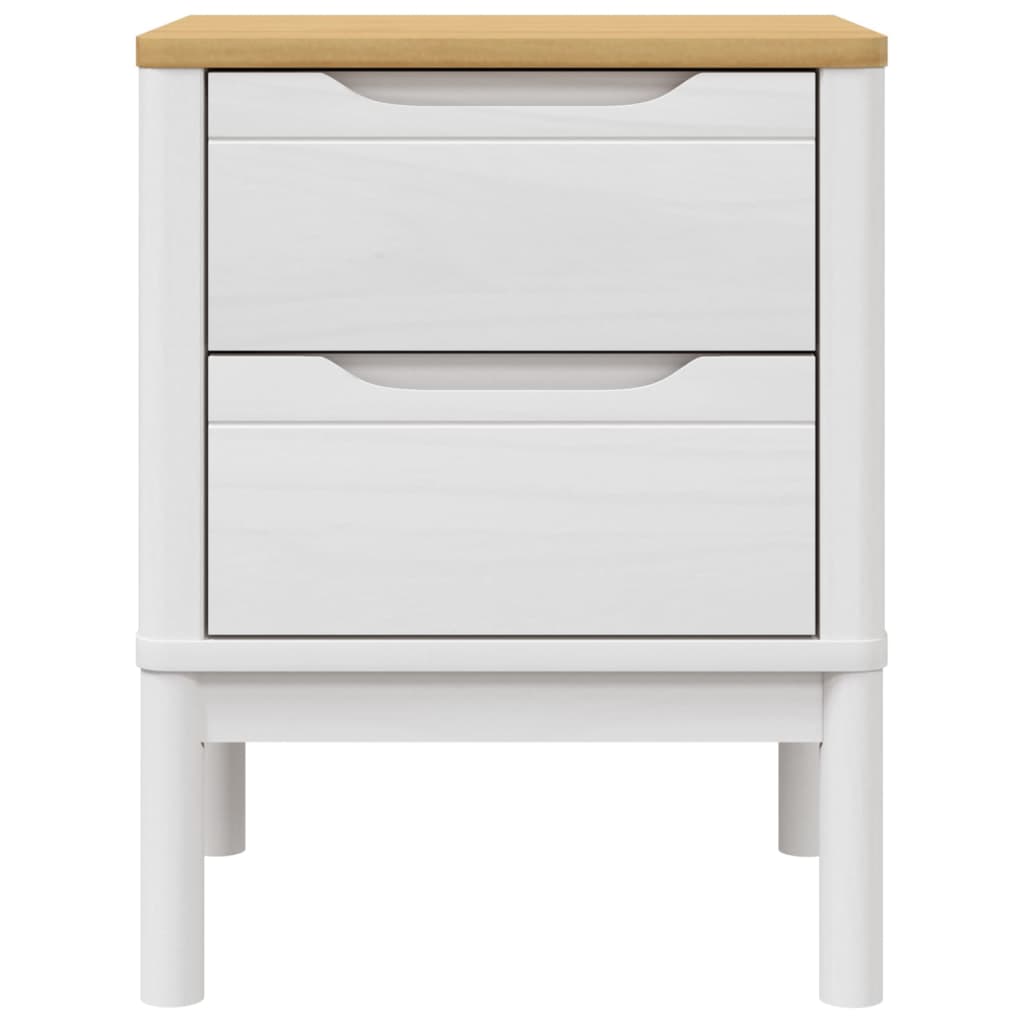 Wooden Bedside Cabinet With 2 Drawers - Floro