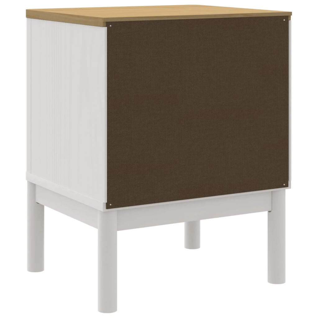 Wooden Bedside Cabinet With 2 Drawers - Floro