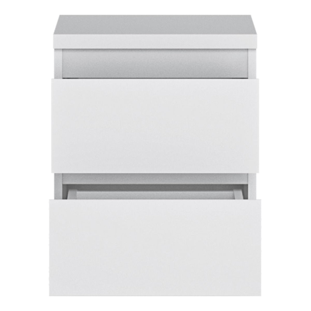 Wooden Bedside Cabinet With 2 Drawers - Fribo