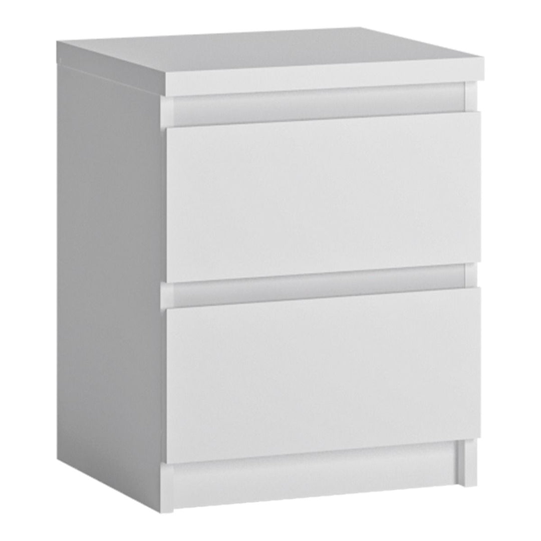 Wooden Bedside Cabinet With 2 Drawers - Fribo