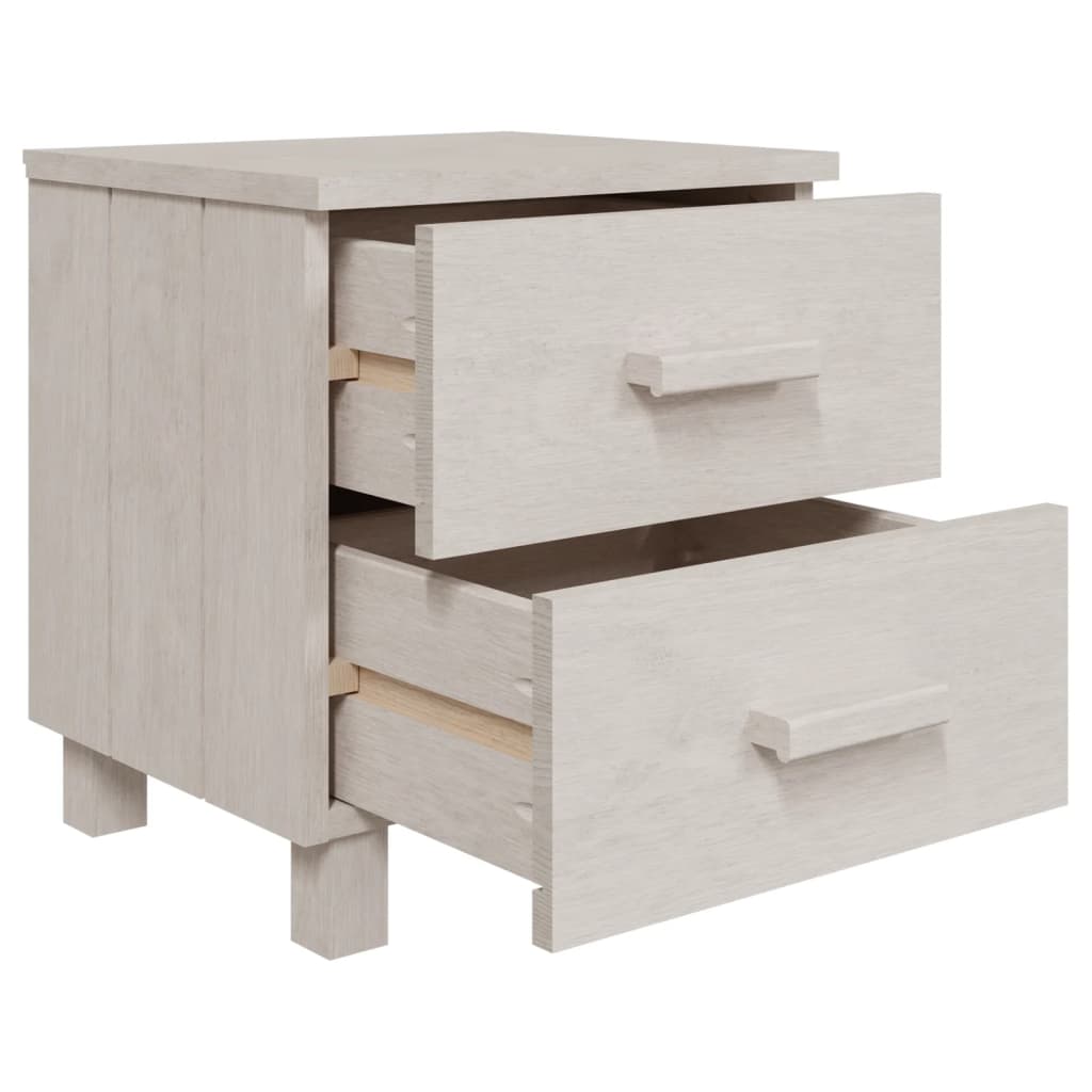 Wooden Bedside Cabinet With 2 Drawers - Hamar
