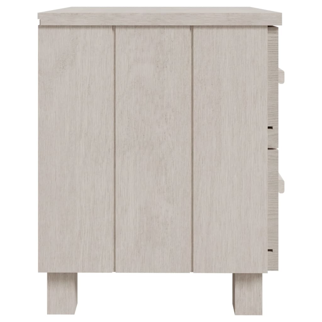 Wooden Bedside Cabinet With 2 Drawers - Hamar