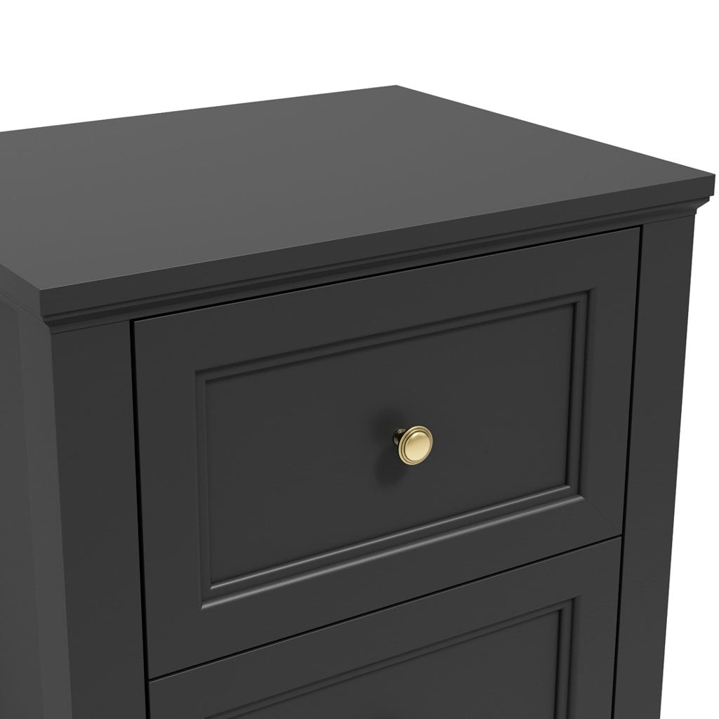Wooden Bedside Cabinet With 2 Drawers - Ives