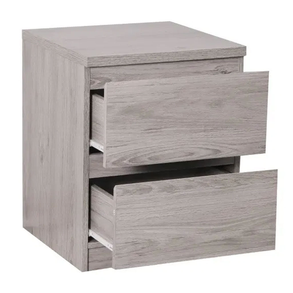 Wooden Bedside Cabinet With 2 Drawers - Jupiter