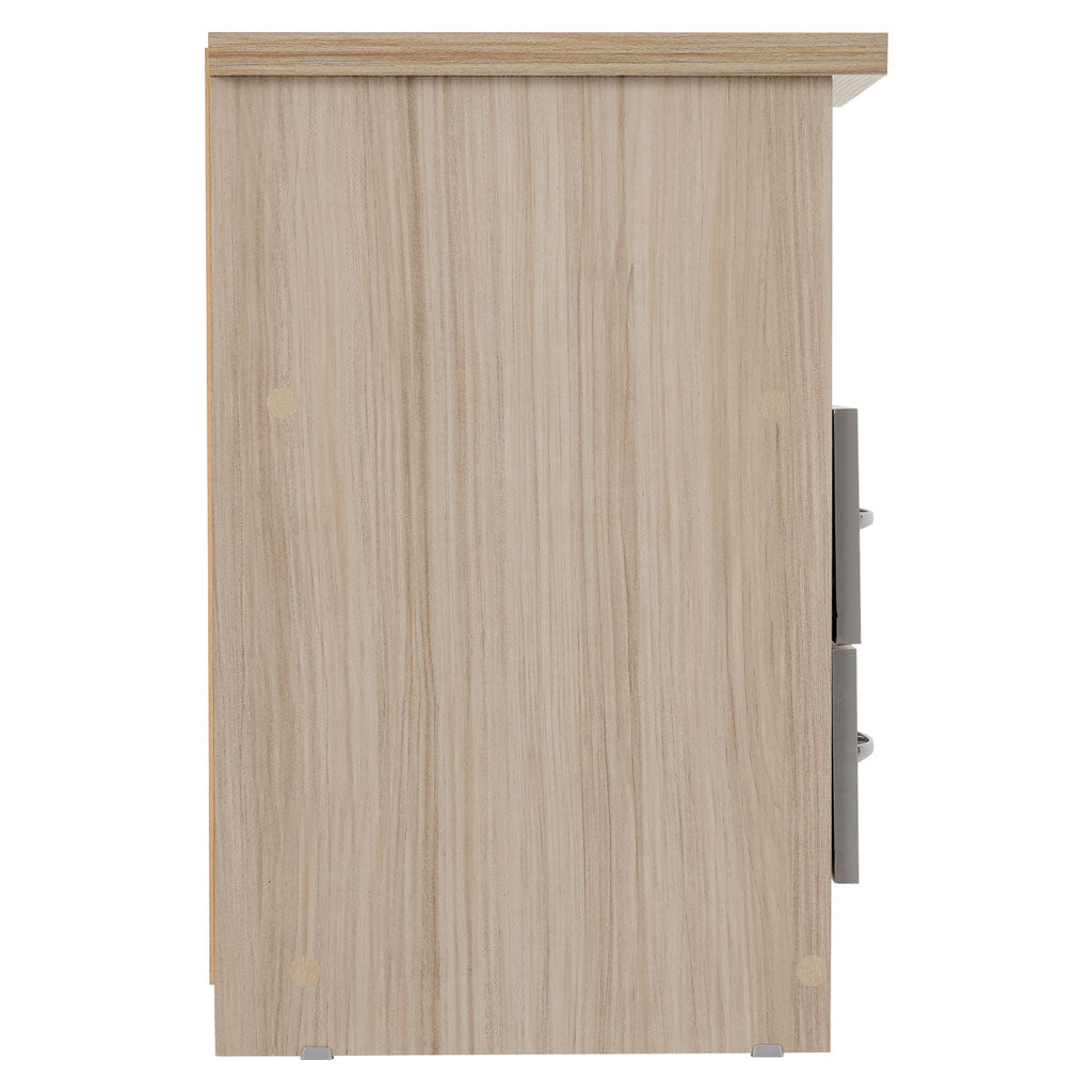 Wooden Bedside Cabinet With 2 Drawers - Nevada