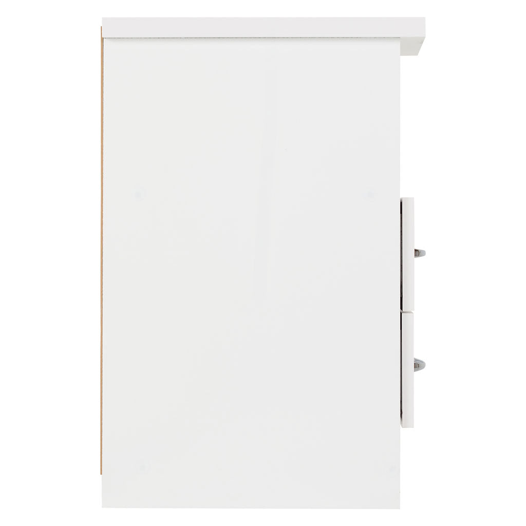 Wooden Bedside Cabinet With 2 Drawers - Nevada