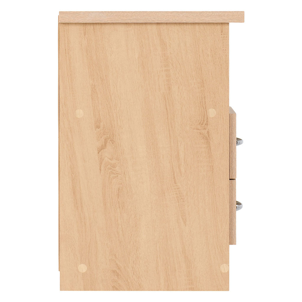 Wooden Bedside Cabinet With 2 Drawers - Nevada