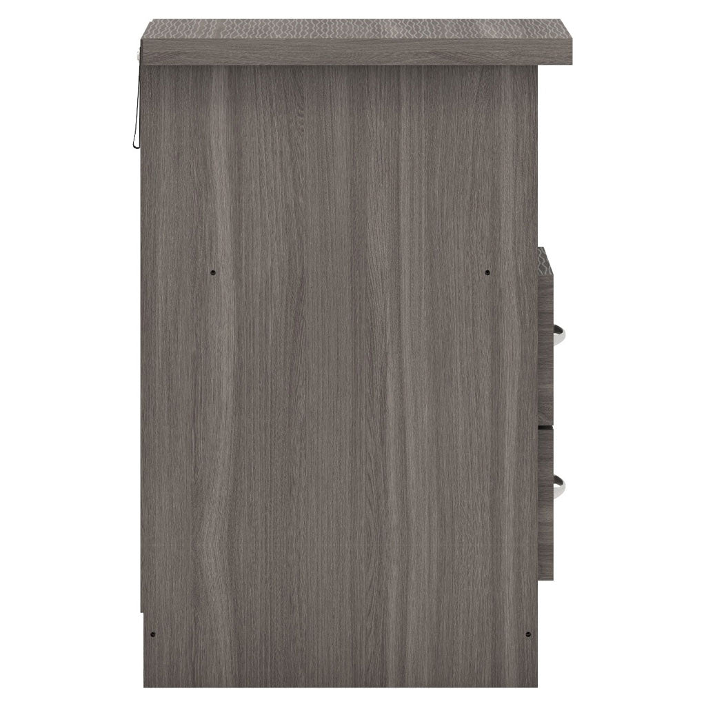 Wooden Bedside Cabinet With 2 Drawers - Nevada