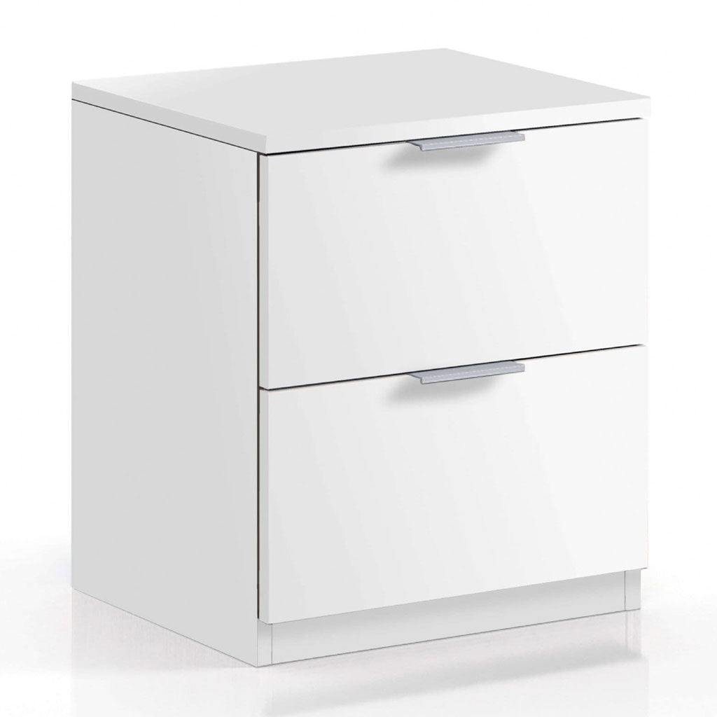 Wooden Bedside Cabinet With 2 Drawers - Nixa