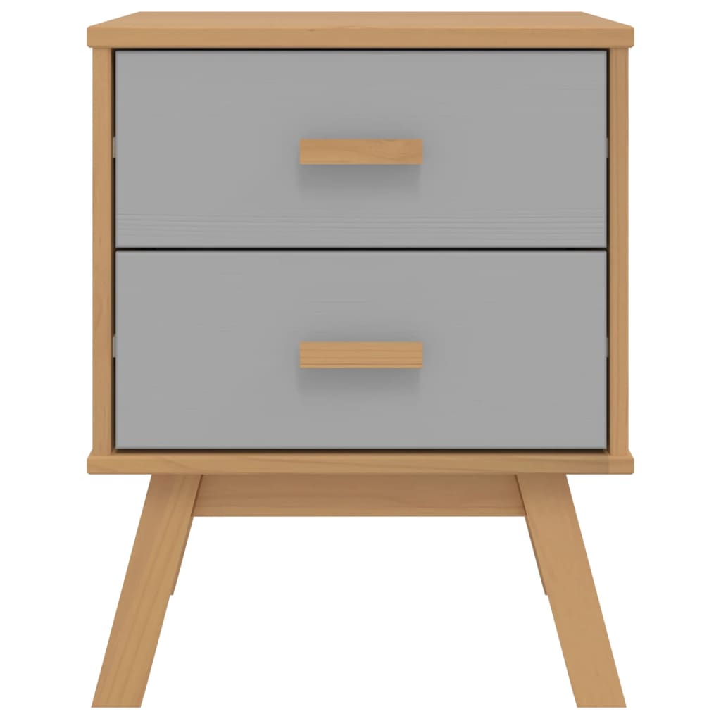 Wooden Bedside Cabinet With 2 Drawers - Olden