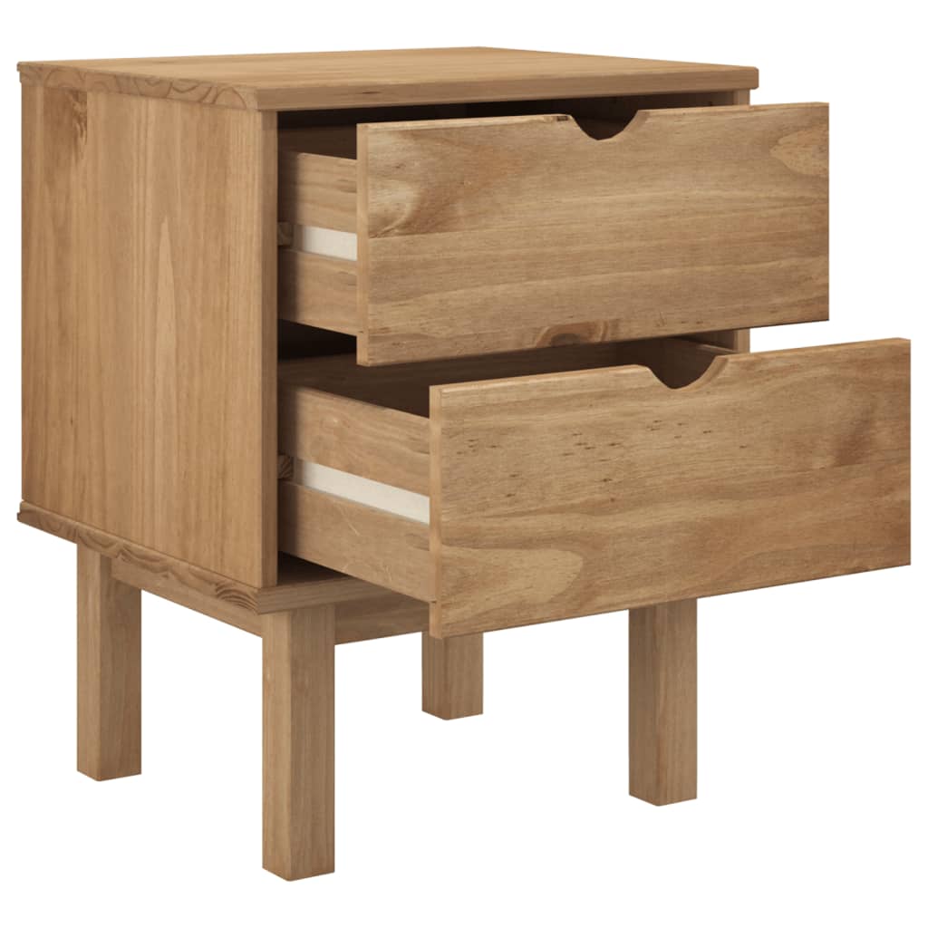 Wooden Bedside Cabinet With 2 Drawers - Otta
