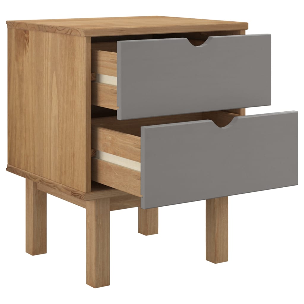 Wooden Bedside Cabinet With 2 Drawers - Otta