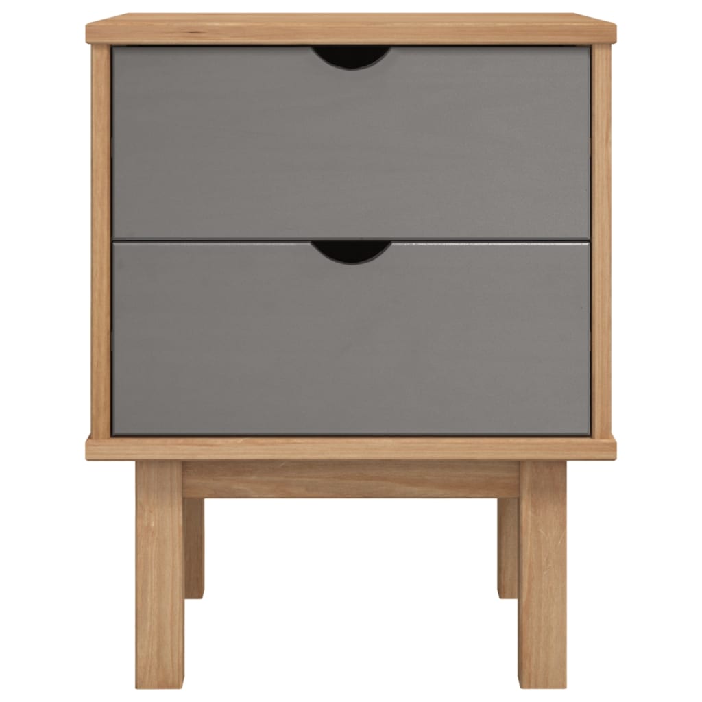 Wooden Bedside Cabinet With 2 Drawers - Otta