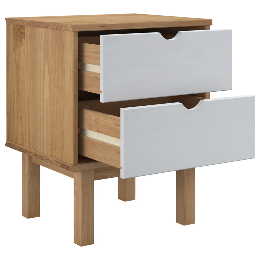 Wooden Bedside Cabinet With 2 Drawers - Otta