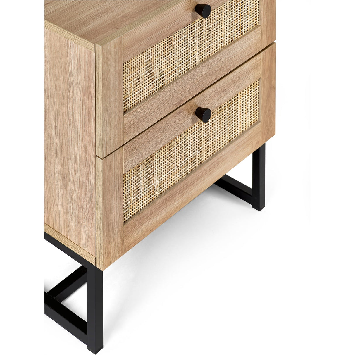 Wooden Bedside Cabinet With 2 Drawers - Padstow