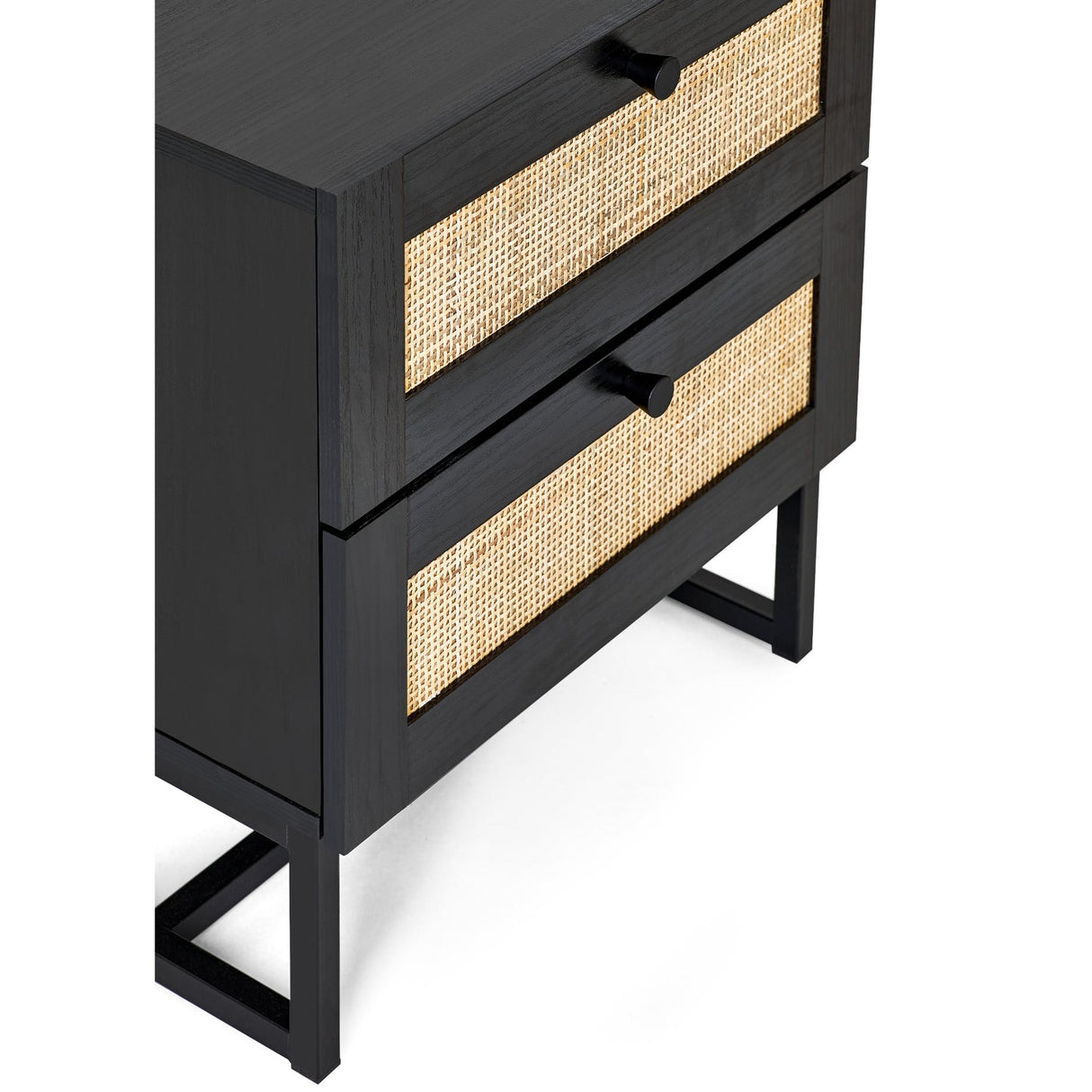 Wooden Bedside Cabinet With 2 Drawers - Padstow