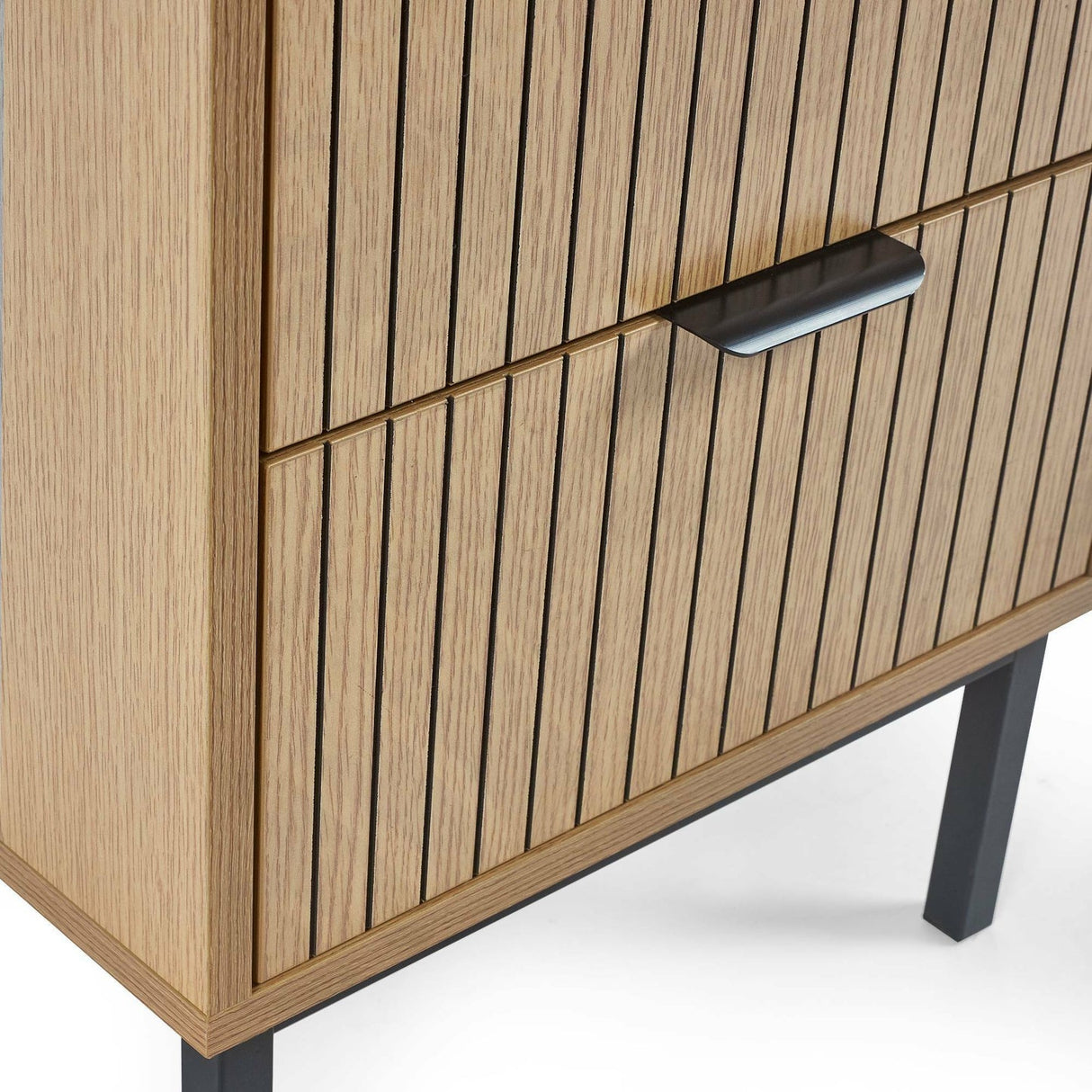 Wooden Bedside Cabinet With 2 Drawers - Sia