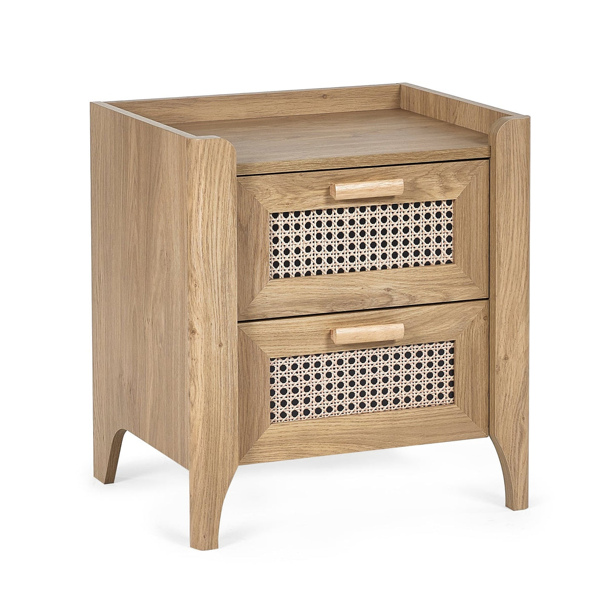 Wooden Bedside Cabinet With 2 Drawers - Sydney