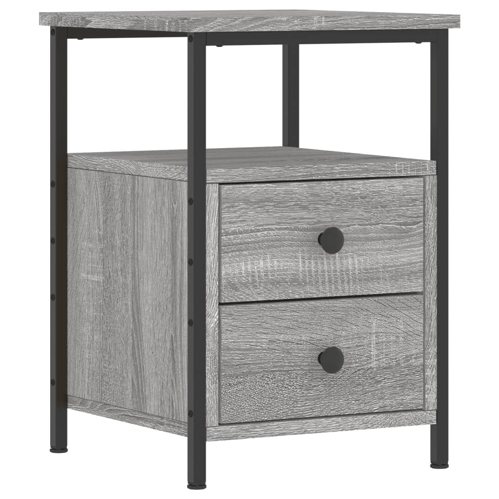 Wooden Bedside Cabinet With 2 Drawers - Vantage Home