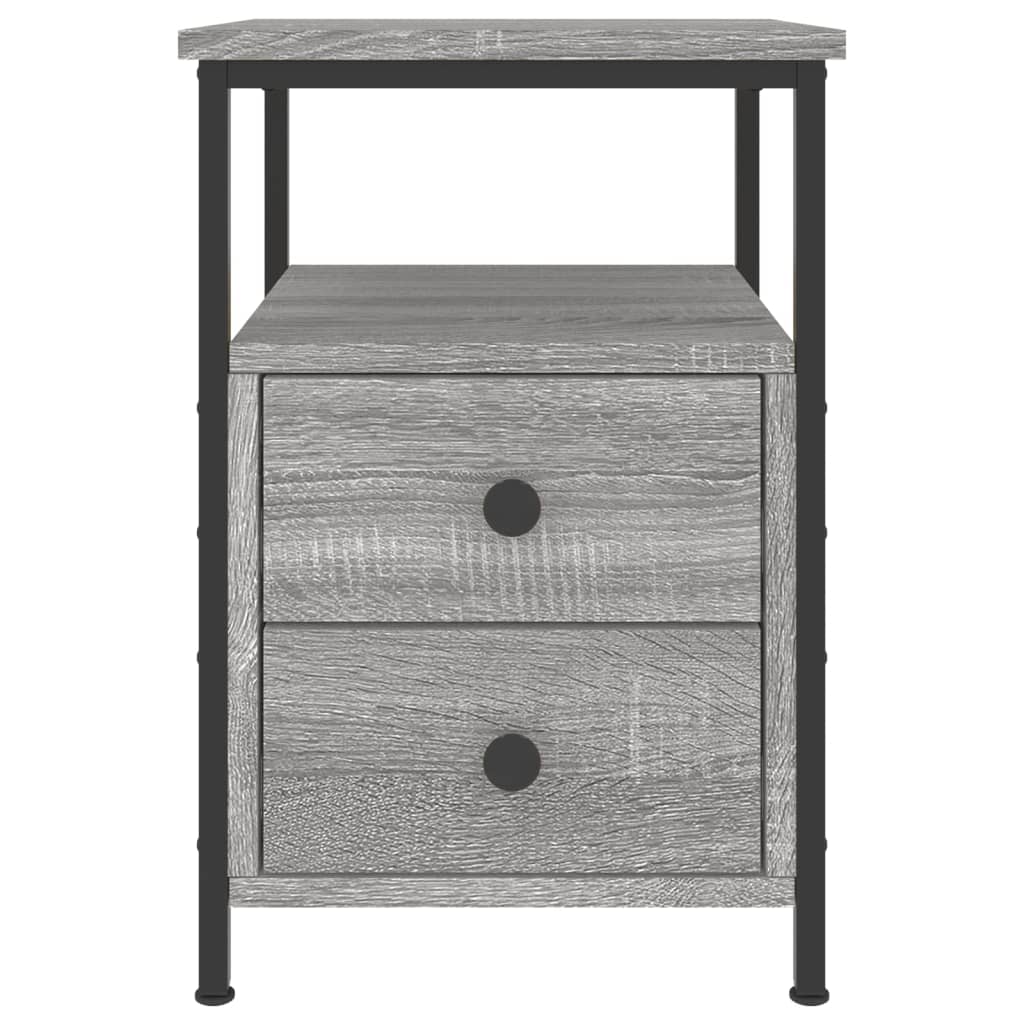 Wooden Bedside Cabinet With 2 Drawers - Vantage Home