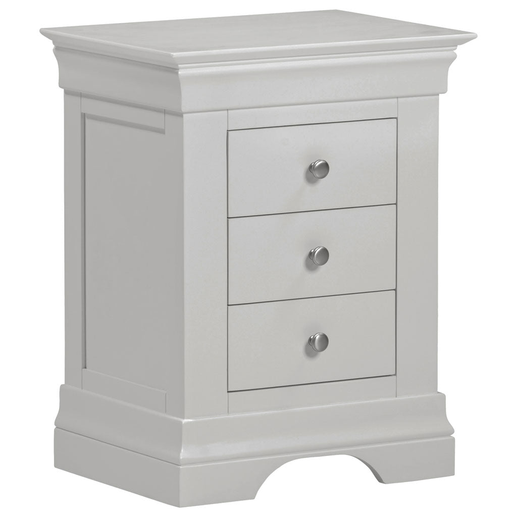 Wooden Bedside Cabinet With 3 Drawers - Bordeaux