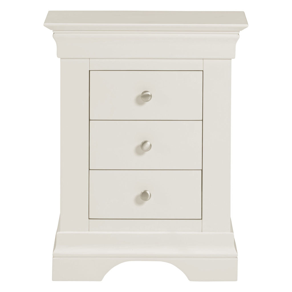 Wooden Bedside Cabinet With 3 Drawers - Bordeaux