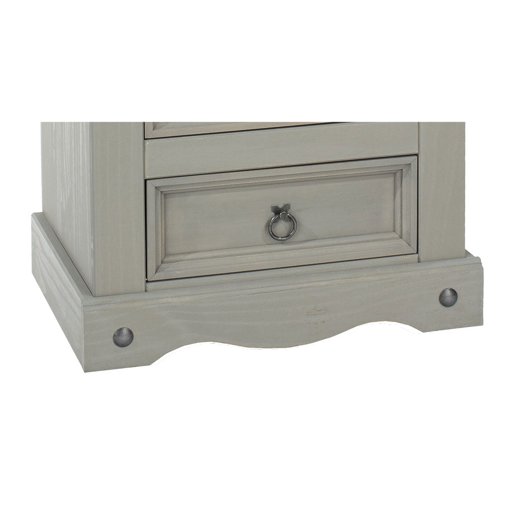 Wooden Bedside Cabinet 53cm Wide With 3 Drawers - Corona
