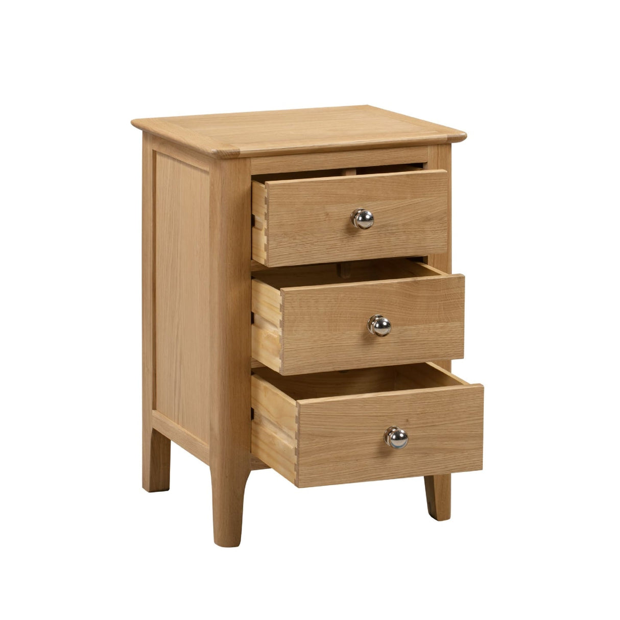 Wooden Bedside Cabinet With 3 Drawers - Cotswold